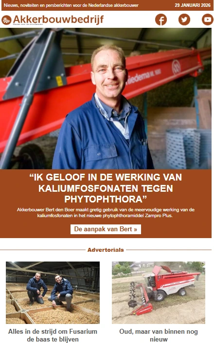 akkerbouwbedrijf nieuwsbrief