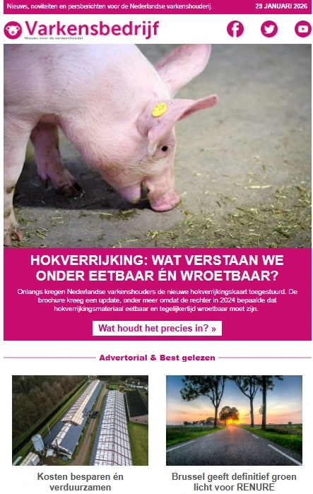 Varkensbedrijf nieuwsbrief